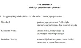 Sprawdzian / diagnoza po klasie 2 edukacja przyrodniczo - społeczna