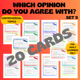 WHICH OPINION DO YOU AGREE WITH? CARDS SET 5