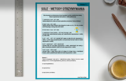 Chemia. Klasa 8. Karta pracy. Sole - metody otrzymywania.