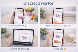 Wiosenne obrazki do dokończenia – karta pracy