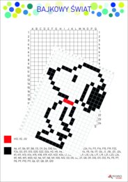 Kodowanka Snoopy, postacie z bajek , kolorowanka, kodowanie