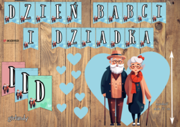DZIEŃ BABCI I DZIADKA - ZESTAW DEKORACJI