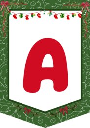 GIRLANDA świąteczna – cały alfabet, cyfry, znaki specjalne