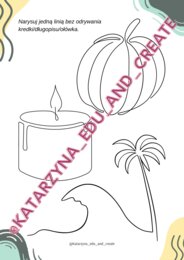 RYSOWANE 1 LINIĄ - część 1 ćwiczenia grafomotoryczne