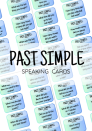 Past Simple - 80 speaking cards - questions - karty do speakingu - angielski - egzamin ósmoklasisty