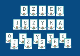 DZIEŃ JĘZYKA OJCZYSTEGO – girlanda – napis – gazetka - wersja 1