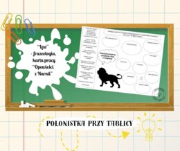 Związki frazelogiczne - lew - karta pracy "Opowieści z Narnii"