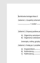 Kartkówka odżywianie samożywne i cudzożywne