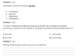 Trening przed egzaminem - ,,Mały książę''