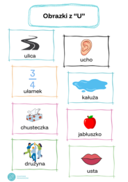 Lapbook ortograficzny- materiał z ó, u.
