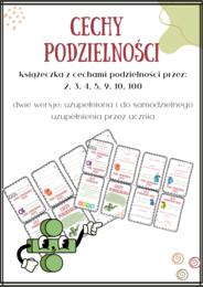 Cechy podzielności - mini książeczka