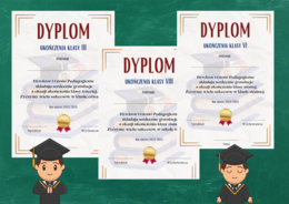 Eleganckie Dyplomy na Zakończenie Roku Klasy I-VIII