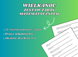 Wielkanocne zadania matematyczne 🐣 Karta pracy dla klas 1–4