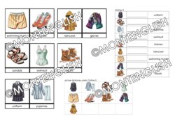 Zestaw kart obrazkowych: CLOTHES SET 3