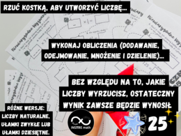 Niewiarygodne Wyzwanie. Matematyczna Magia dla klas 4-8 (działania pisemne lub ułamki zwykłe lub ułamki dziesiętne).