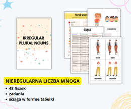 NIEREGULARNA LICZBA MNOGA, ANGIELSKI, FISZKI, DLA KAŻDEGO