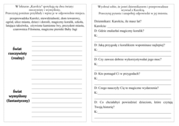 Karolcia - karty pracy