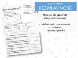 Fizyka 7 i 8. Karta pracy. BEZWŁADNOŚĆ. Dynamika.