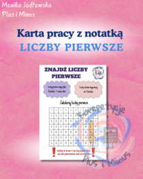 Liczby pierwsze karta pracy