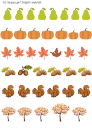 Jesienne karty pracy - zadania