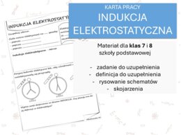 Fizyka 7 i 8. Karta pracy. INDUKCJA ELEKTROSTATYCZNA. Elektrostatyka.