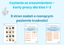 Czytanie ze zrozumieniem - karty pracy dla klas 1-3