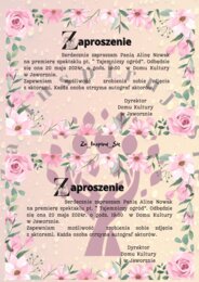 Zaproszenie kl. IV-VI- karty pracy, scenariusz