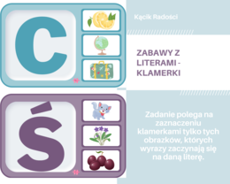 Klamerkowe zabawy - litery