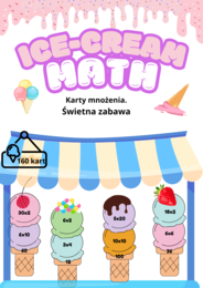 🍦 Ice-Cream Math – karty z tabliczka mnożenia🍦