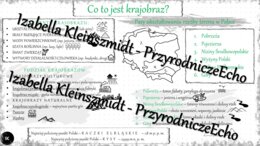 Sketchnotka - notatka „Co to jest krajobraz?” wykonana w power point do edycji. Geografia 5; „Krajobrazy Polski”
