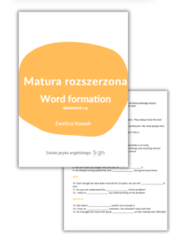 Matura rozszerzona - Word Formation (C - G)
