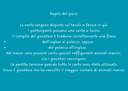 Present Simple /Sea Animals Translation Game – gra językowa (English–Italian)