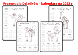 KALENDARZ na 2022 do pokolorowania - tylko 3 zł w tej cenie wszystkie 4 karty