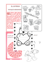 Walentynki - karty pracy