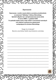 Zaproszenie - materiał do ćwiczeń redakcyjnych.