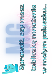 Dzień Tabliczki Mnożenia - napis, dekoracje