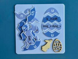 Wielkanoc - ortografia - jajko puzzle