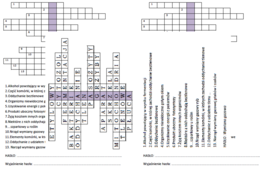 Logogryf dla klasy 5 na podsumowanie lekcji o oddychaniu organizmów