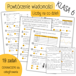 POWTÓRZENIE MATERIAŁU – Liczby na co dzień – KLASA 6