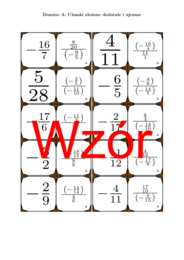 Domino - Ułamki złożone dodatnie i ujemne | matematyka