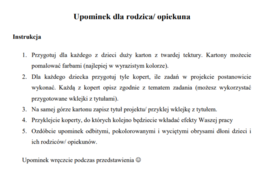 „Tak zaczęła się moja historia!”  PROJEKT, wyjątkowy scenariusz z okazji DNIA RODZINY