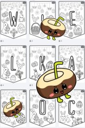 Girlanda Wielkanocna kolorowanka