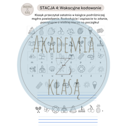 5 STACJI ZADANIOWYCH dla kl.2 – WAKACYJNA PRZYGODA Z KLASYKIEM