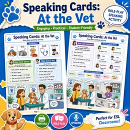 Speaking cards. At the vet