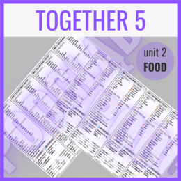 Together 5 unit 2 YOU ARE WHAT YOU EAT ( FOOD) - zakładki do książki