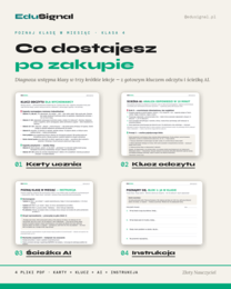 Poznaj klasę w miesiąc — karty diagnostyczne dla wychowawcy, klasa 4 (klucz odczytu + ścieżka AI)