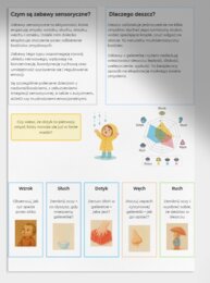 Zabawy sensoryczne: błękitna galaretka jako „deszczowa zupa”, ryż jako „deszcz”