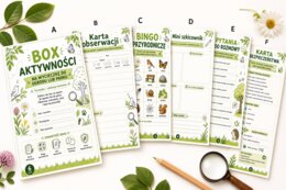 Box aktywności na wycieczkę do ogrodu lub parku