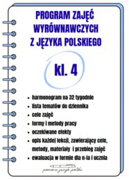 Program zajęć wyrównawczych z języka polskiego dla kl. 4