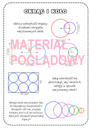 KOŁO I OKRĄG - karta pracy kl. 4, 5, 6